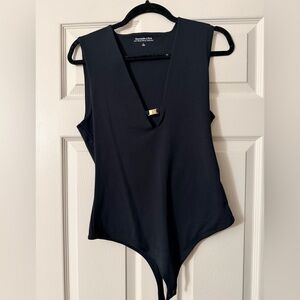 Abercrombie & Fitch Black V-Neck Bodysuit